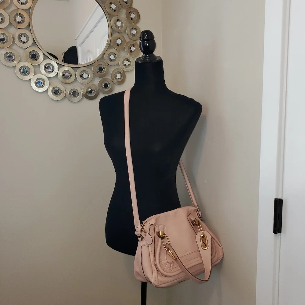 Chloe Paraty Small Pink Crossbody Bag - Picture 7 of 8